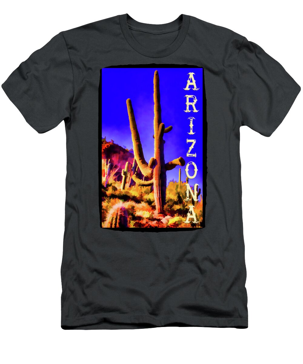 Arizona T-Shirt featuring the photograph Saguaros Everywhere by Roger Passman