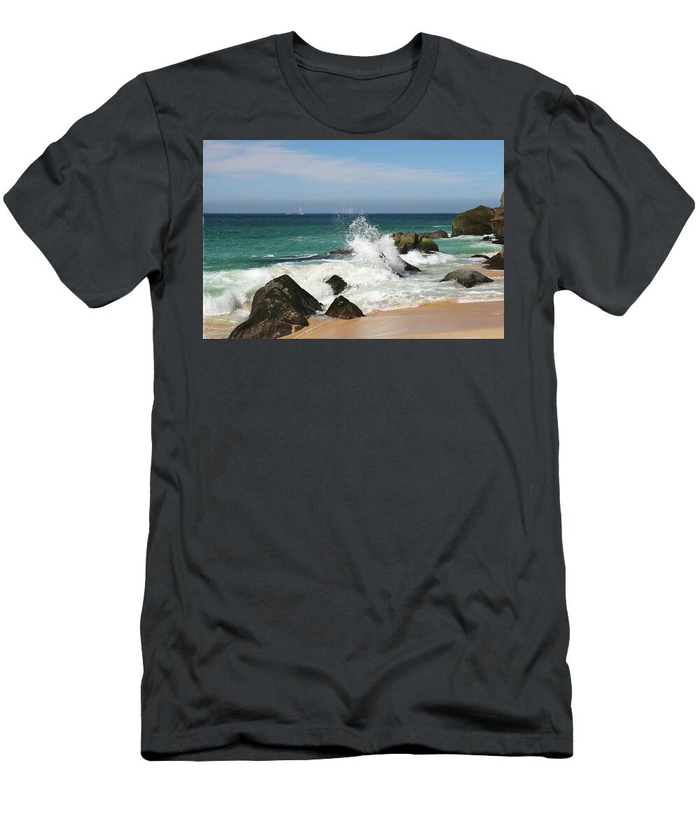 Seascape T-Shirt featuring the photograph Sail Away by Sheila Ping