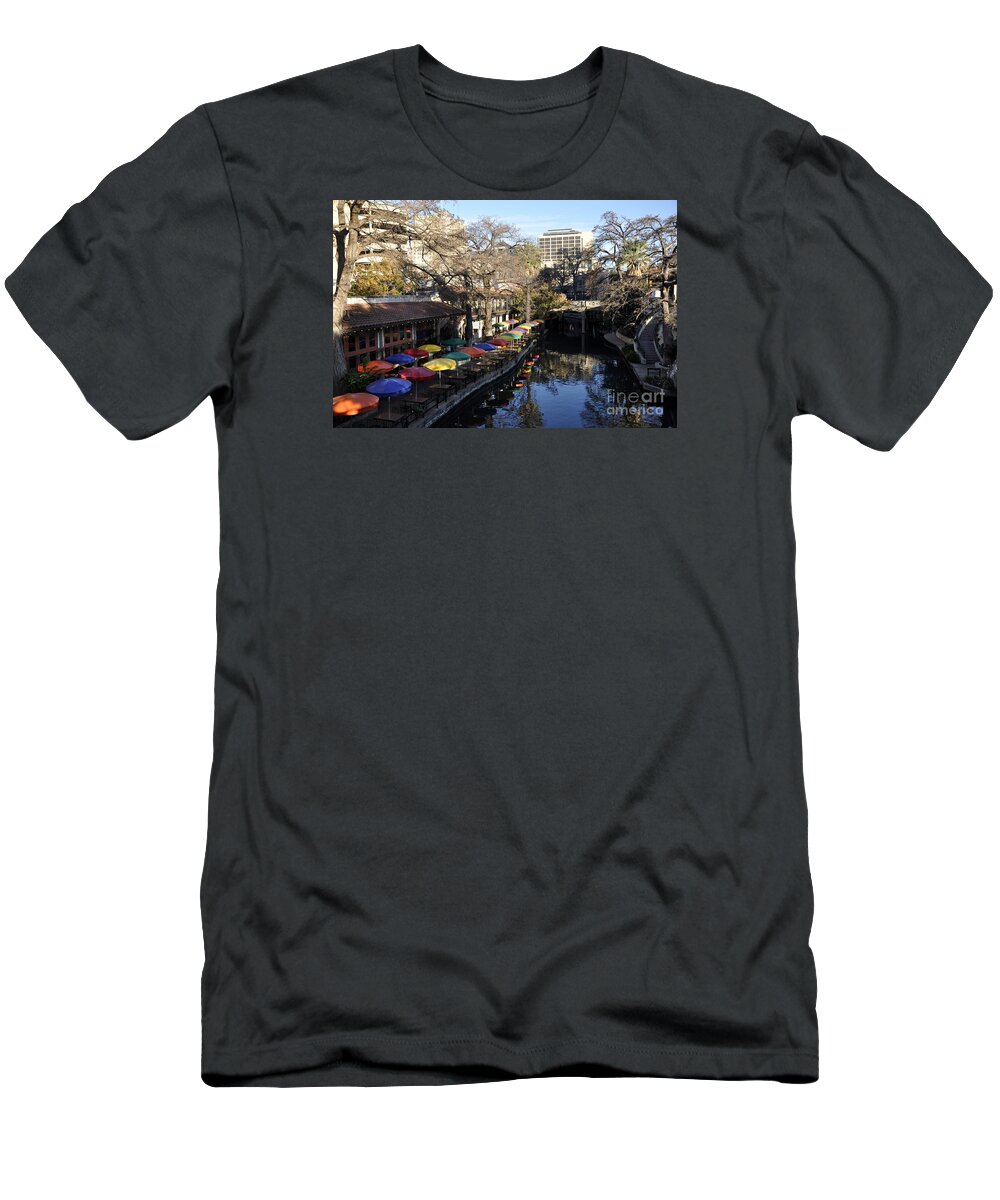 San Antonio River Walk T-Shirt featuring the photograph San Antonio River Walk by Andrew Dinh