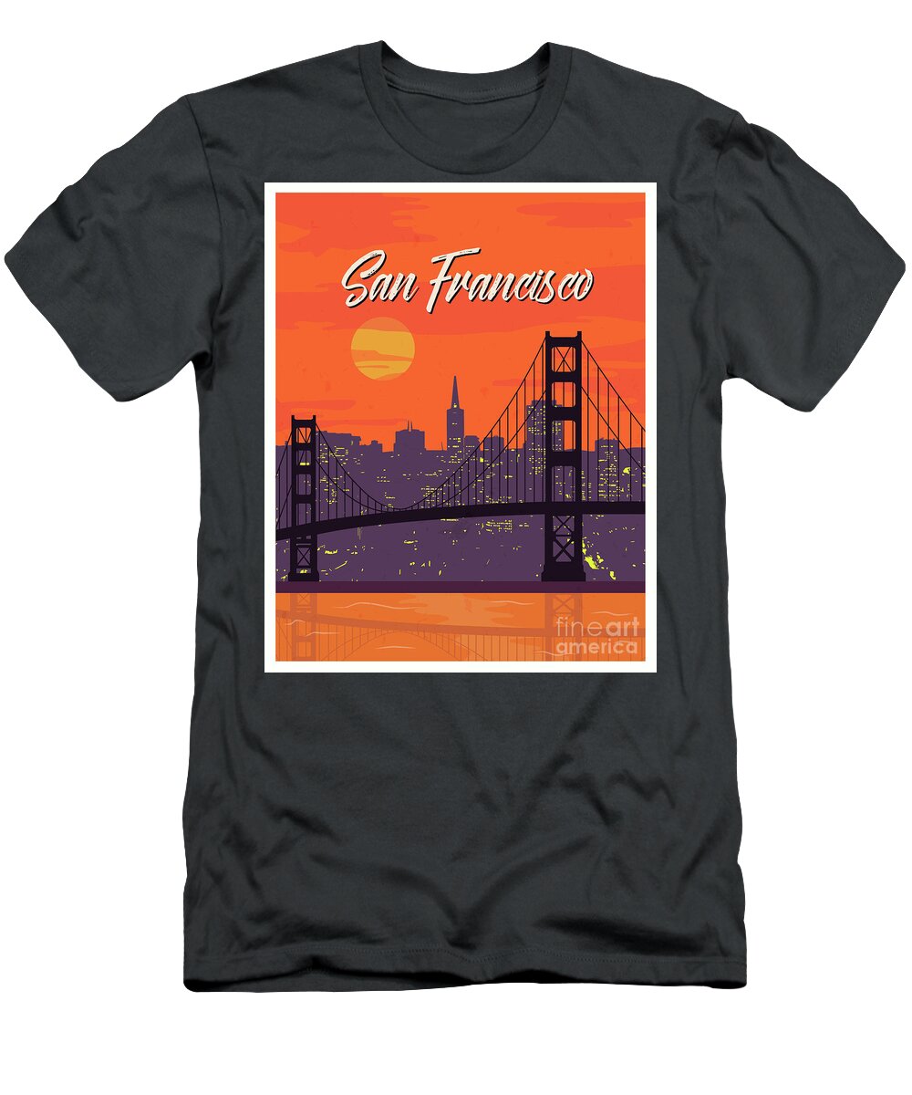 Livlig ros porter San Francisco vintage poster travel T-Shirt for Sale by Pablo Romero