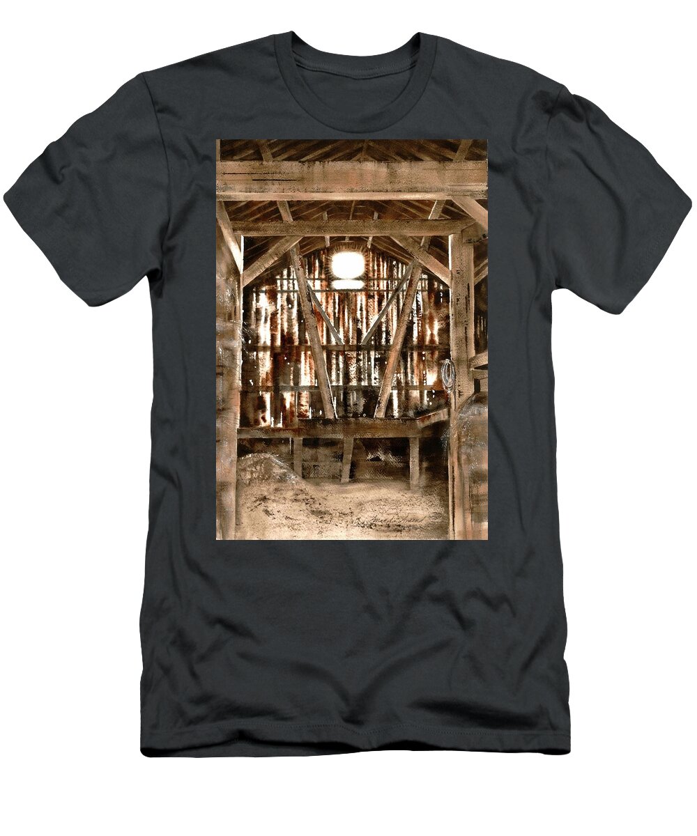 Barn T-Shirt featuring the painting Sanctuary by Amanda Amend