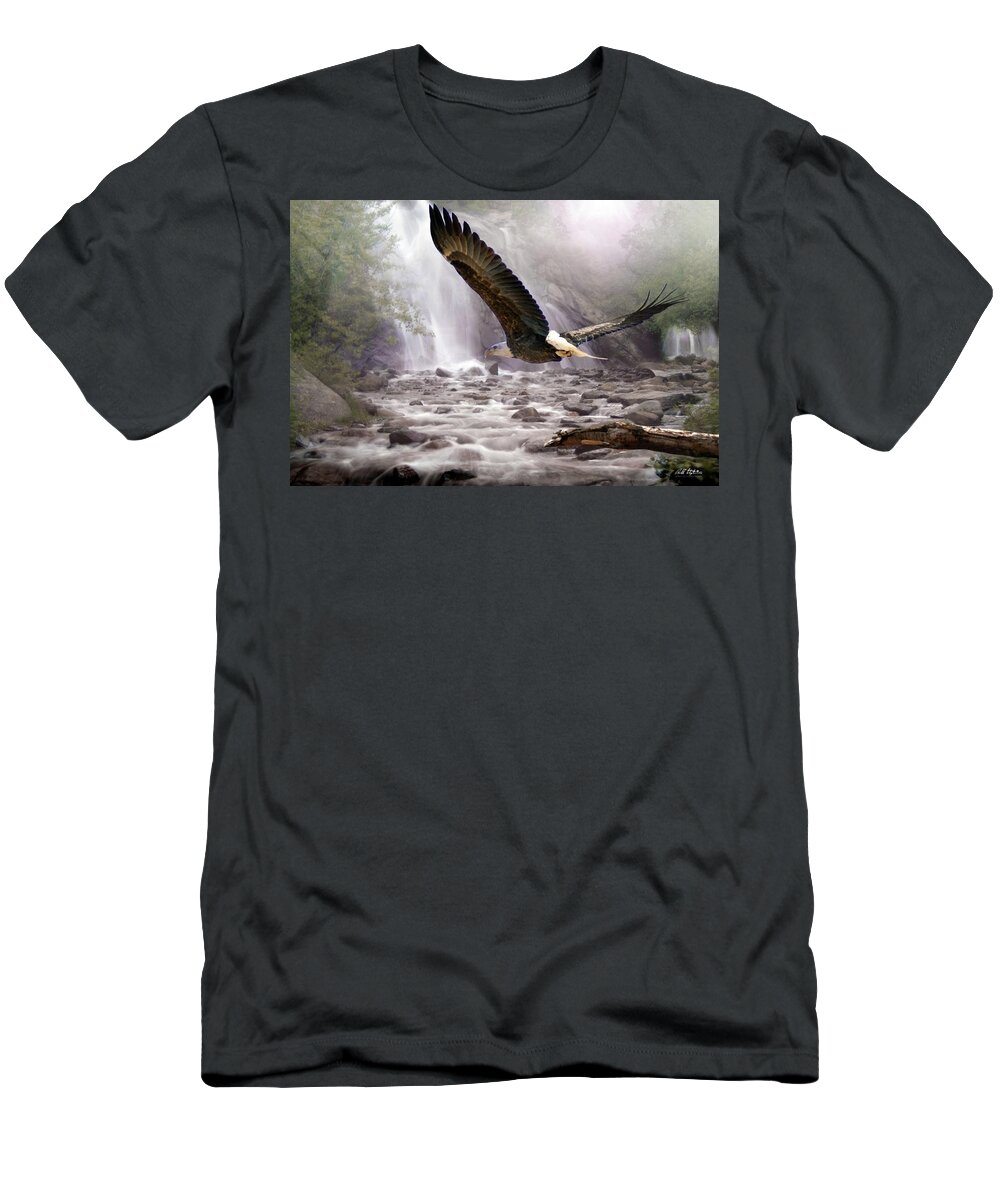 Eagles T-Shirt featuring the digital art Sanctuary by Bill Stephens