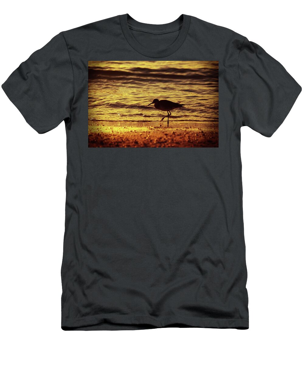 Bird T-Shirt featuring the photograph Sandpiper Shore by Stoney Lawrentz