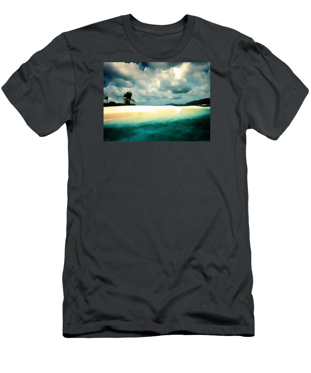 Island T-Shirt featuring the digital art Sandy Cay by Phil Perkins