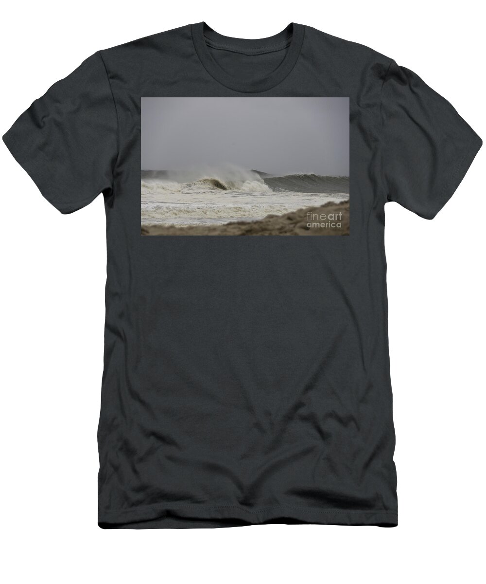 Storm T-Shirt featuring the photograph Sandys Rage by Scott Evers