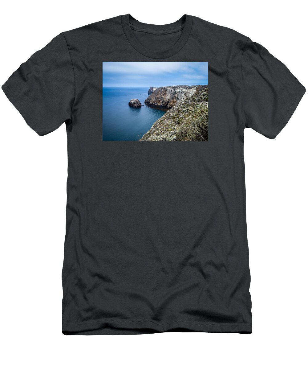 Santa Cruz Island T-Shirt featuring the photograph Santa Cruz Ridge Trail by Pamela Newcomb