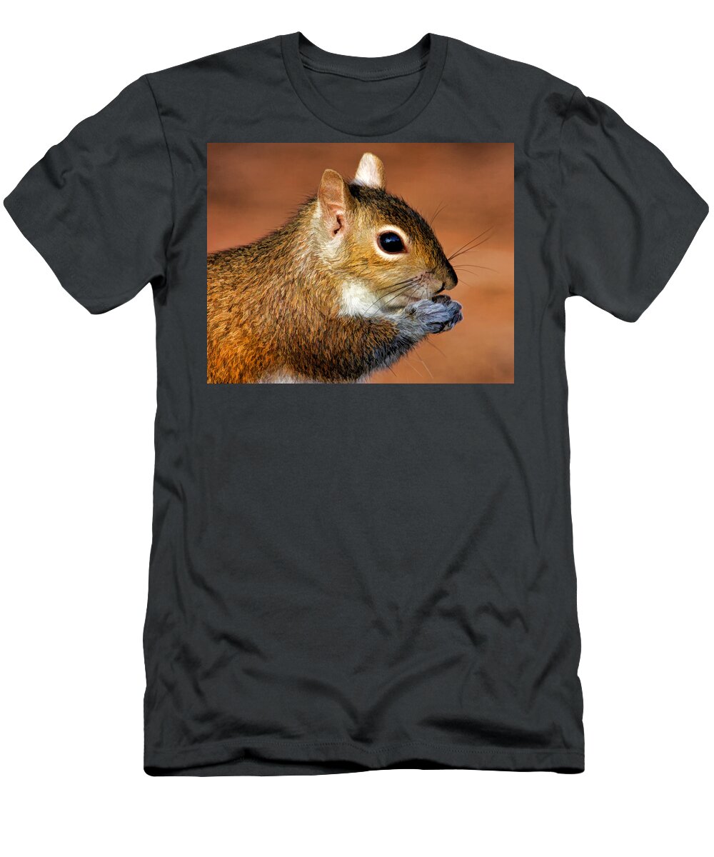 Eastern Grey Squirrel T-Shirt featuring the photograph Saying My Prayers by HH Photography of Florida