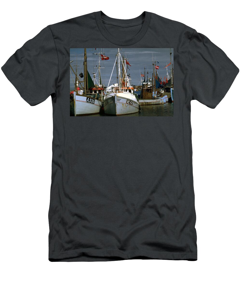 Scandinavian T-Shirt featuring the photograph Scandinavian fisher boats by Flavia Westerwelle