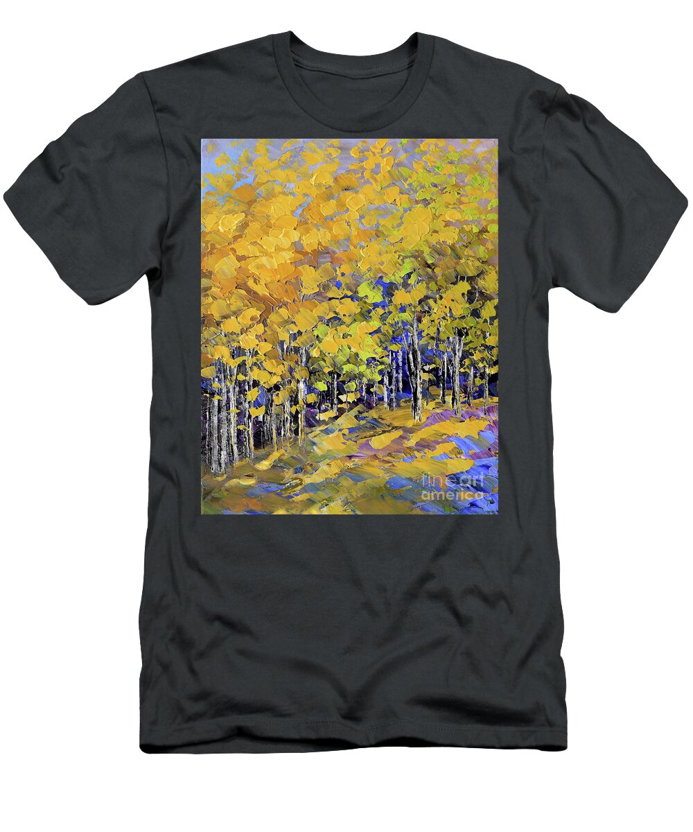 Forest T-Shirt featuring the painting Scented Woods by Tatiana Iliina
