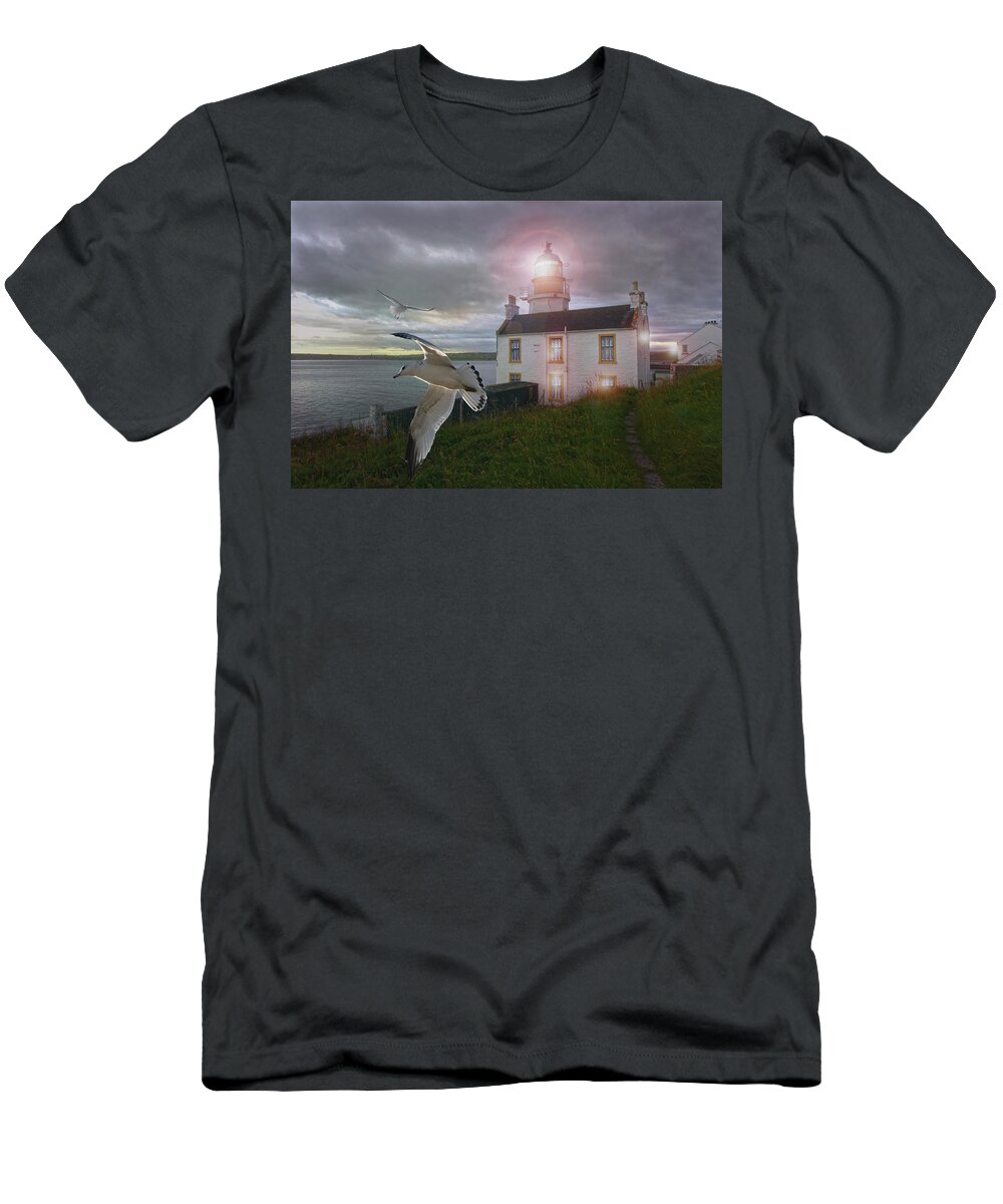 Lighthouse T-Shirt featuring the photograph Scottish Beacon by Robert Och