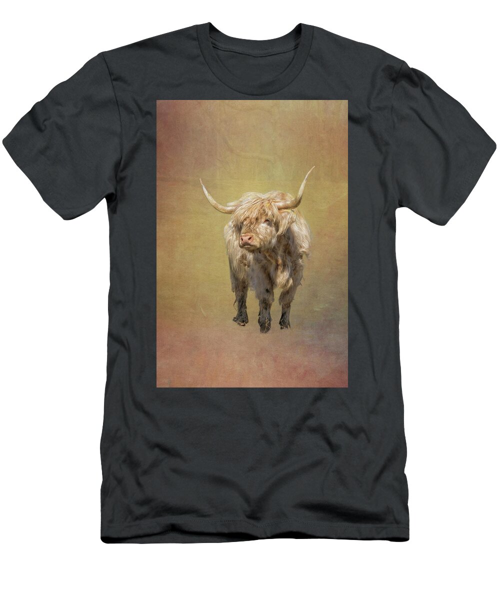 Harrisville New Hampshire. New England Mill Town T-Shirt featuring the photograph Scottish Highlander by Tom Singleton