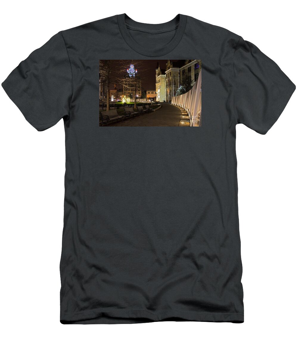 Scranton T-Shirt featuring the photograph Scranton The Electric City by Jim Cook