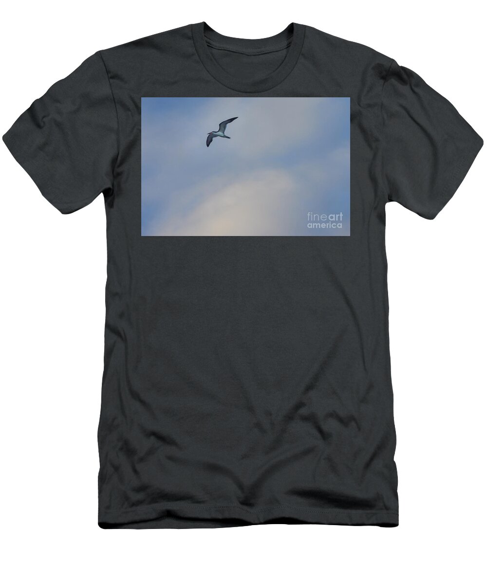 Animal T-Shirt featuring the photograph Sea Bird in Flight by Tom Brickhouse