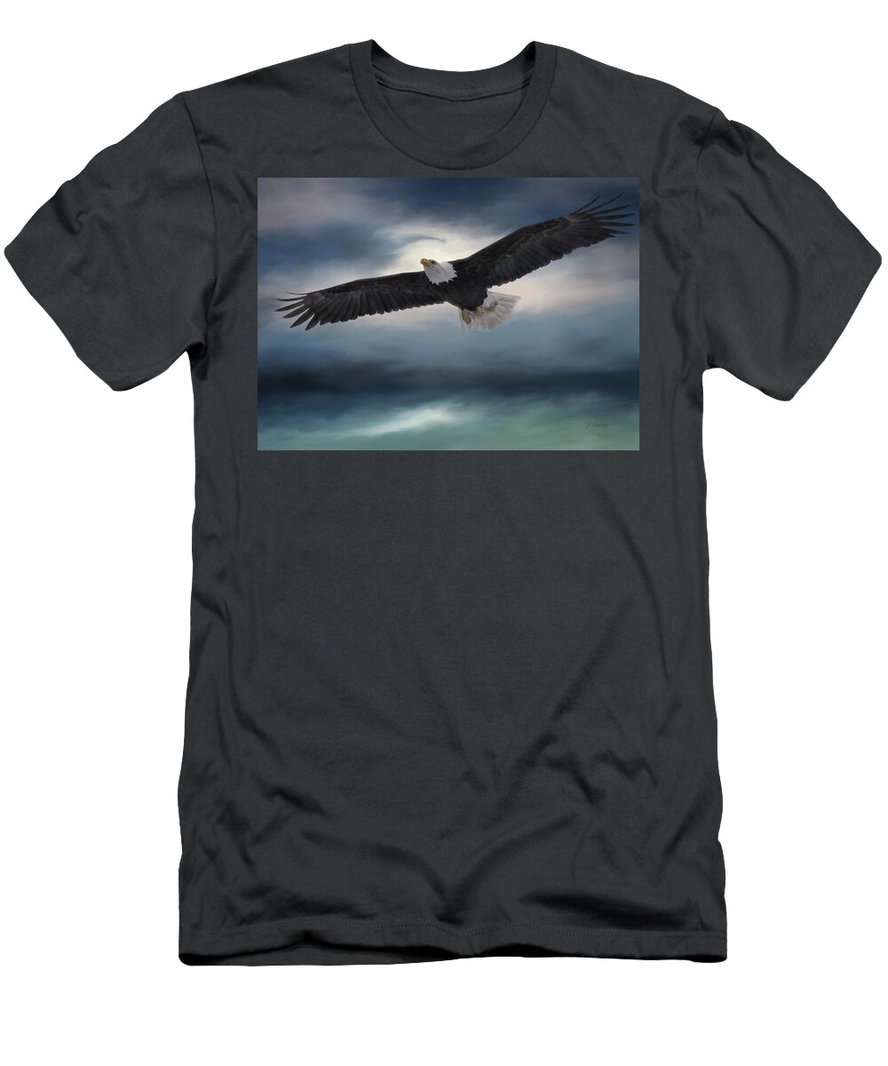 Sea To Sky T-Shirt featuring the photograph Sea To Sky - Eagle Art by Jordan Blackstone