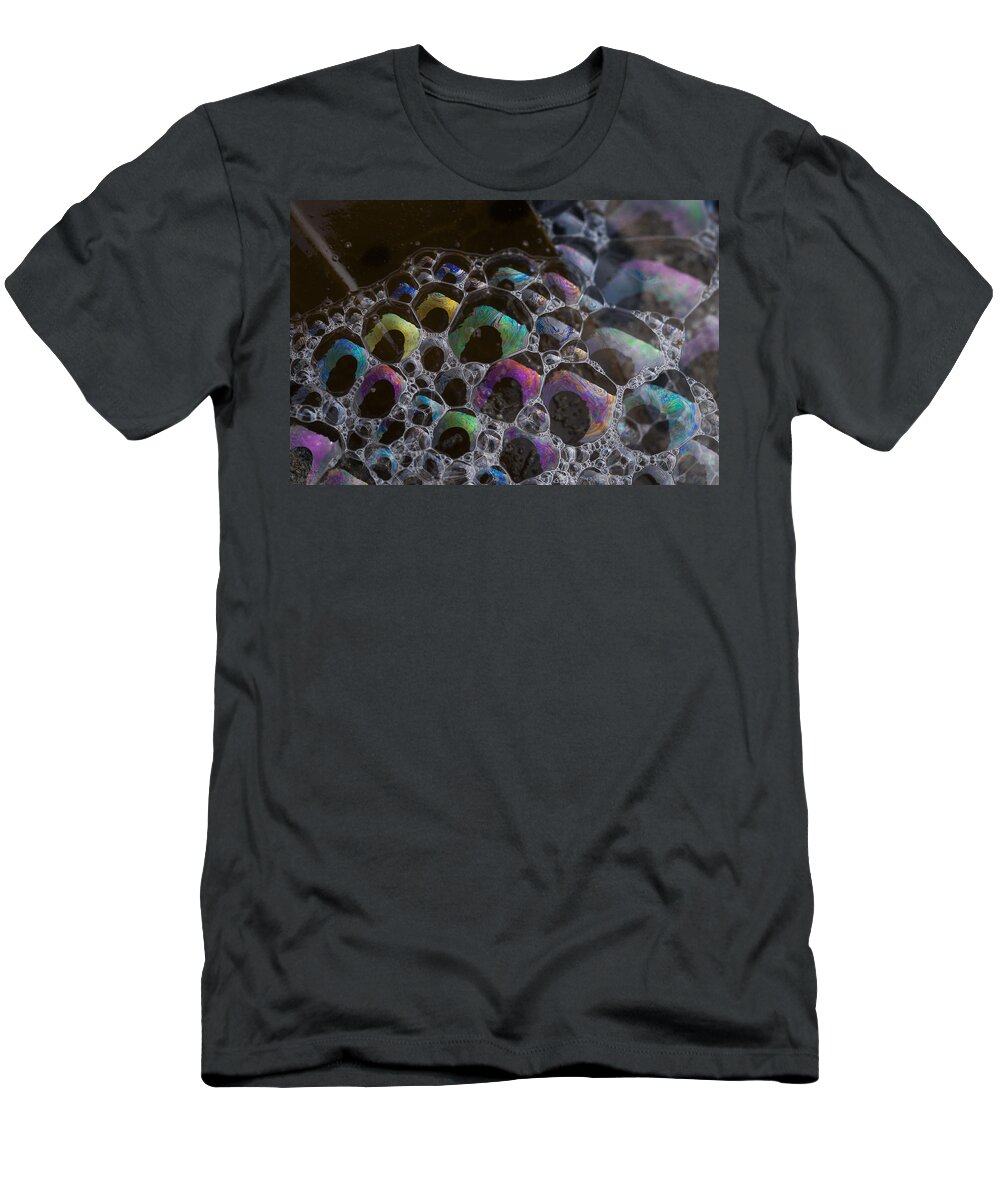 Bubbles T-Shirt featuring the photograph Seafoam on Kelp Frond by Robert Potts
