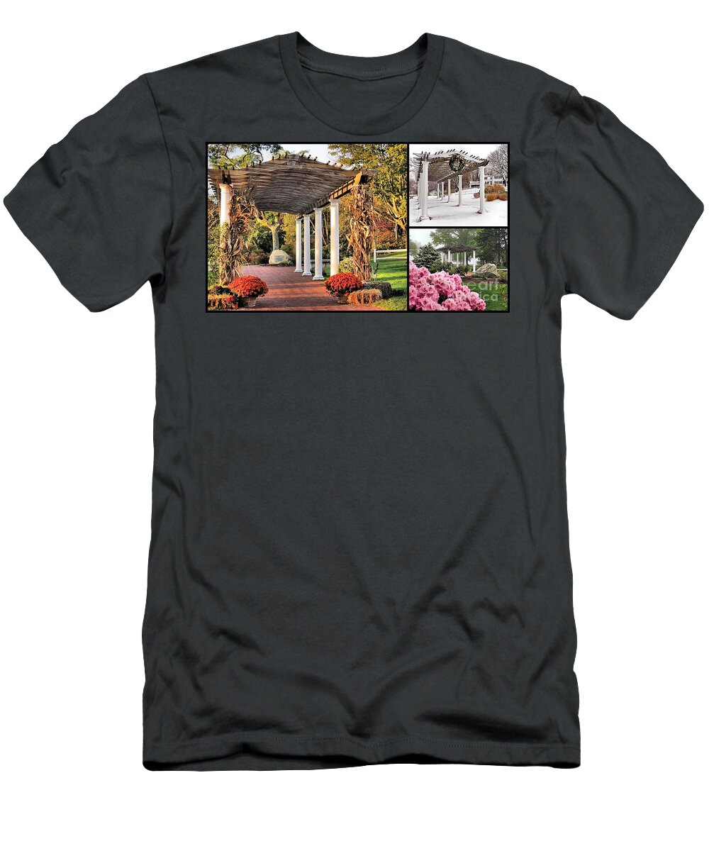 Brewster Gardens T-Shirt featuring the photograph Seasons at Brewster Gardens by Janice Drew