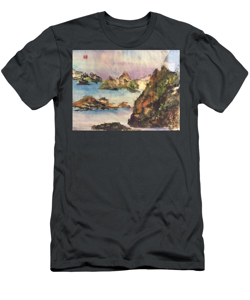 Chinese Brush T-Shirt featuring the painting Seeking by Bonny Butler
