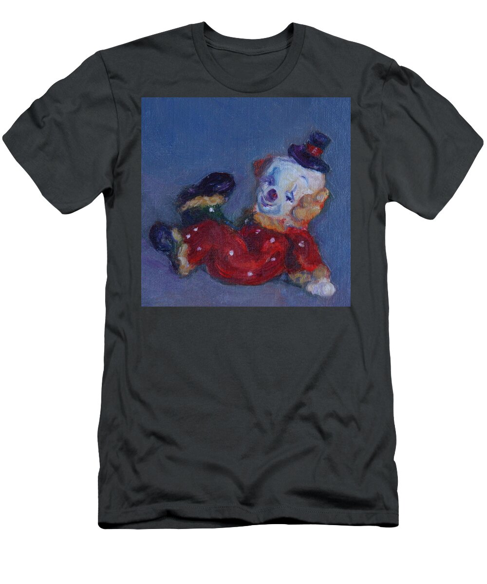 Original Fine Art T-Shirt featuring the painting Send in the Clowns by Quin Sweetman