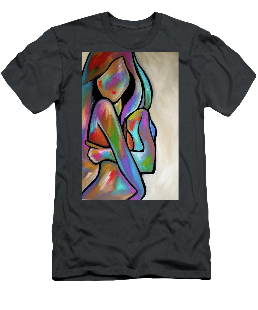 Fidostudio T-Shirt featuring the painting Sensual Calm by Tom Fedro
