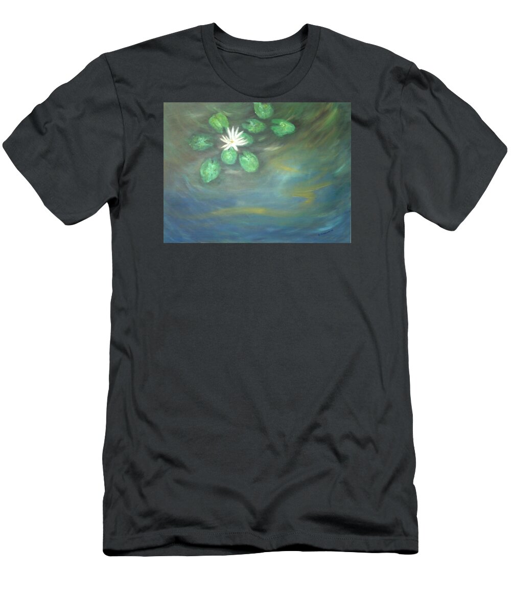 Abstract T-Shirt featuring the painting Serenity by Ellen Eschwege
