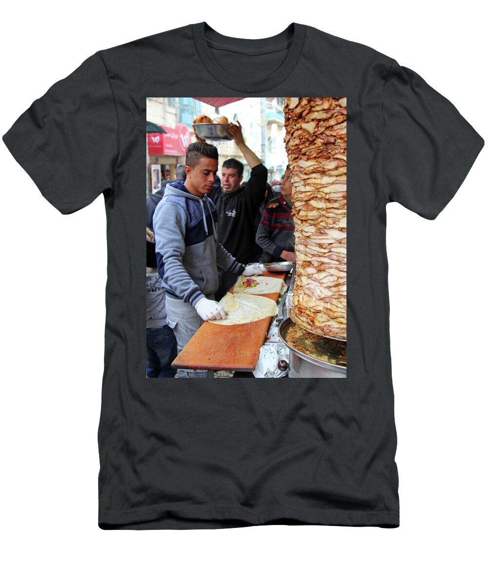 Food T-Shirt featuring the photograph Shawarma by Munir Alawi