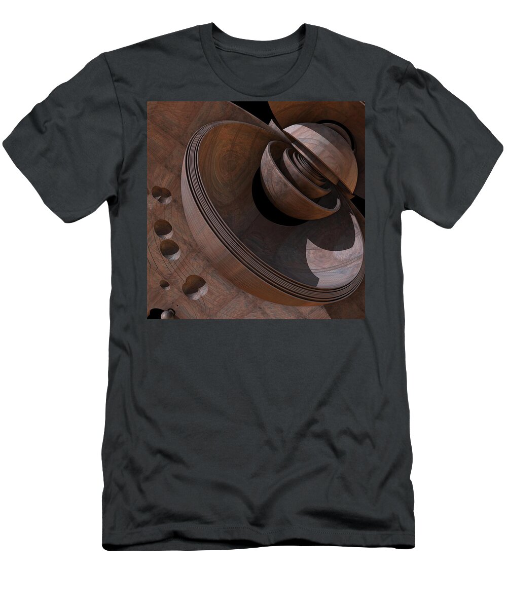 3d Fractal T-Shirt featuring the digital art Shell Game by Lyle Hatch