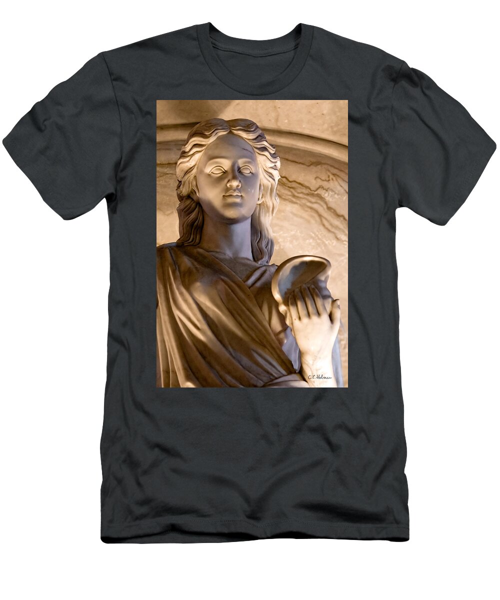 Sculpture T-Shirt featuring the photograph Shell In Hand by Christopher Holmes
