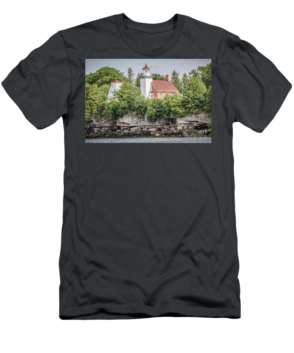 Great Lakes Lighthouse T-Shirt featuring the photograph Sherwood Point Lighthouse by Nikki Vig