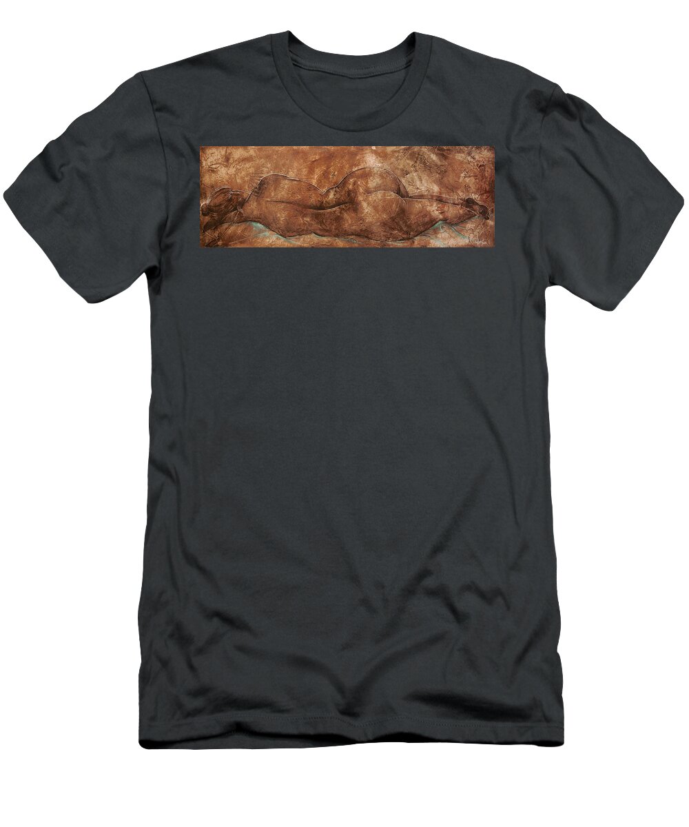 Nude T-Shirt featuring the painting Siesta by Richard Hoedl