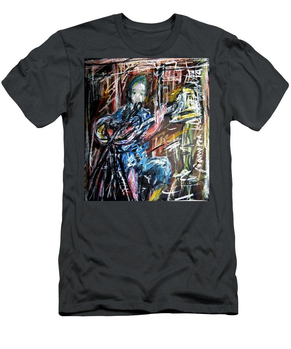  T-Shirt featuring the painting Singer boy by Wanvisa Klawklean