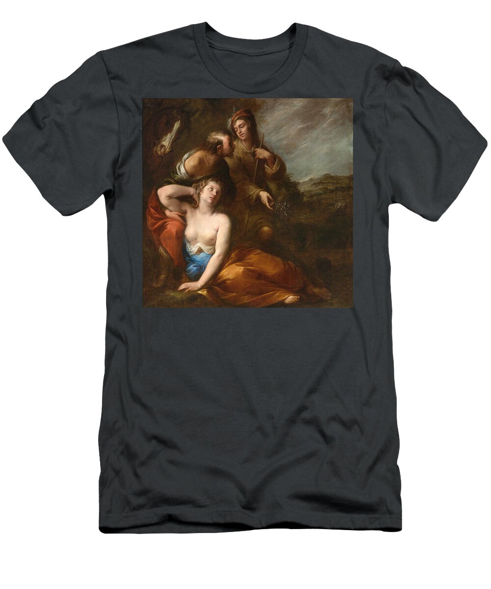 Carlo Francesco Nuvolone T-Shirt featuring the painting Silvio Dorinda and Linco by Carlo Francesco Nuvolone