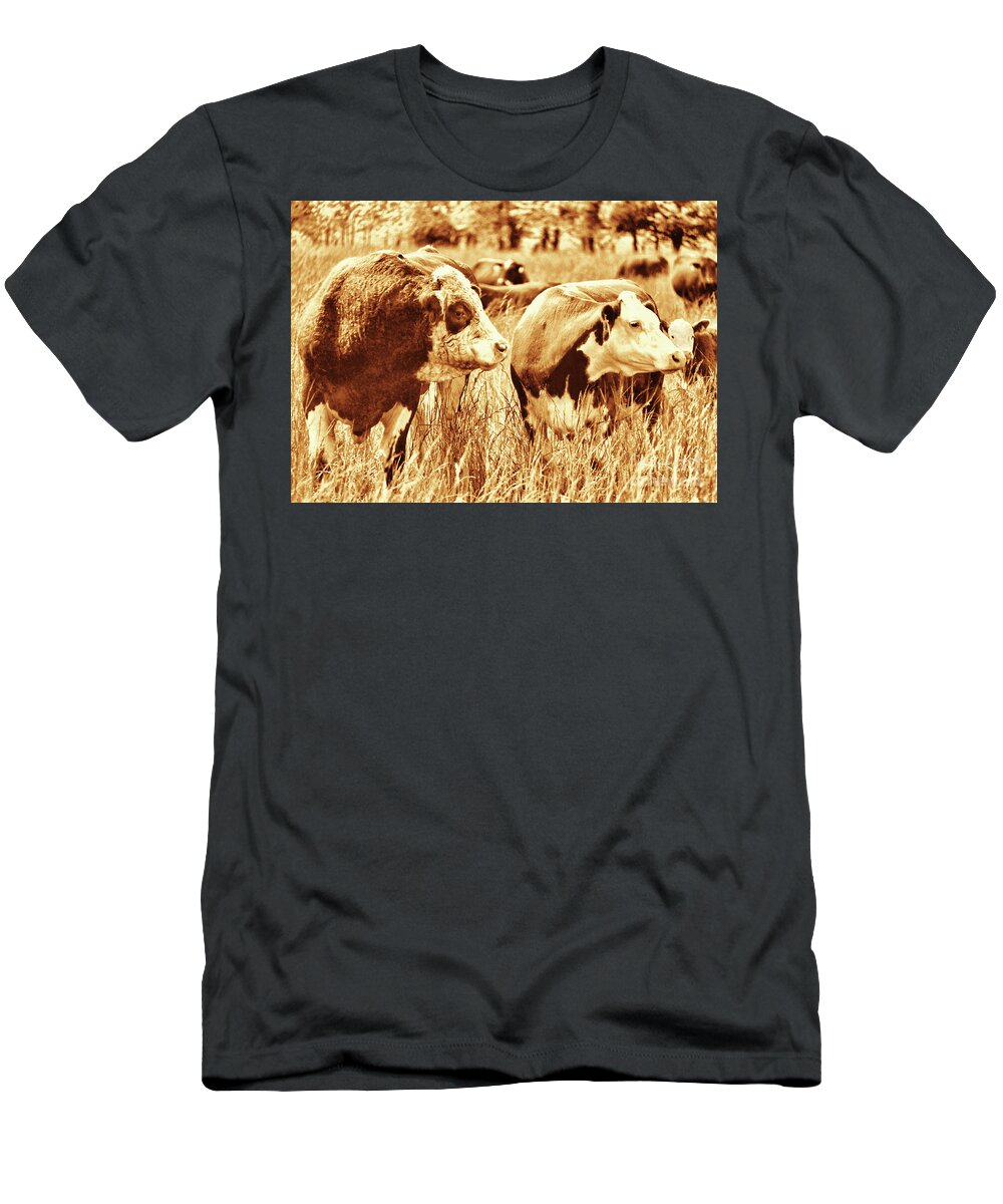 Simmental Bull T-Shirt featuring the photograph Simmental Bull 3 by Larry Campbell