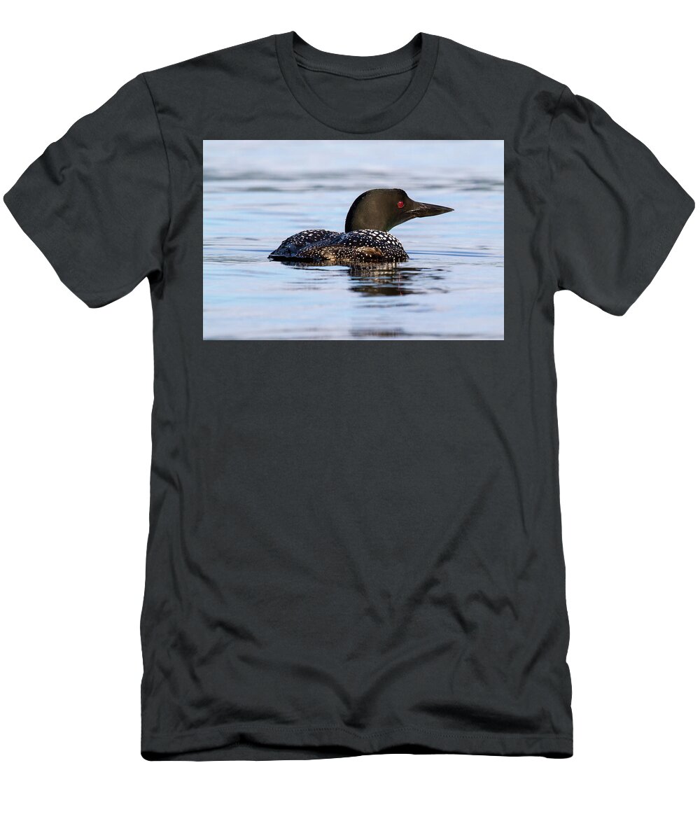 Bird T-Shirt featuring the photograph Single Loon by Darryl Hendricks