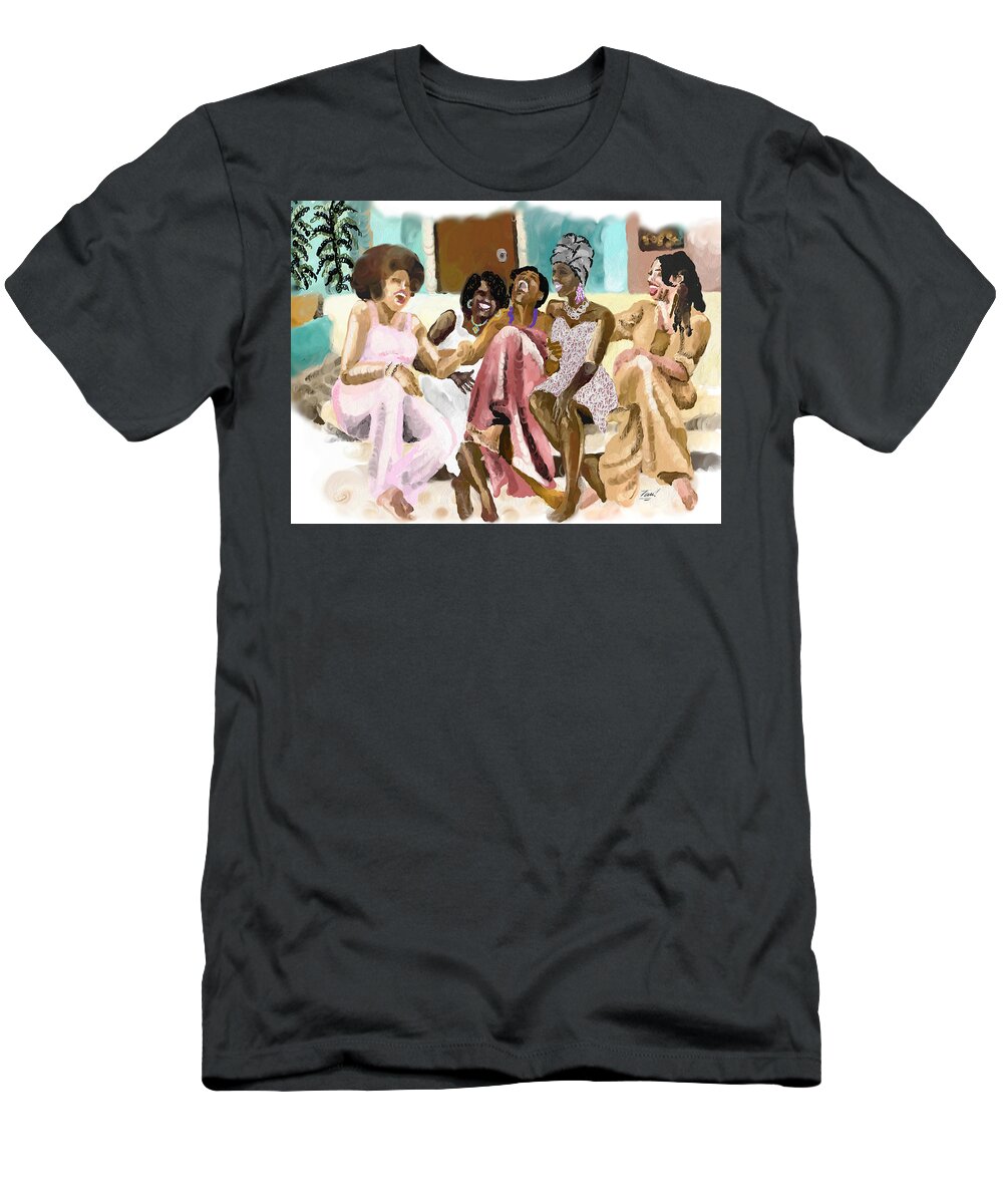 Women T-Shirt featuring the drawing Sister Circle by Terri Meredith
