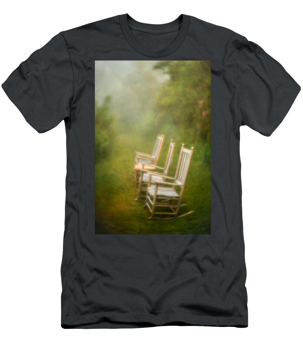 Mt. Pisgah T-Shirt featuring the photograph Sit A Spell by Joye Ardyn Durham
