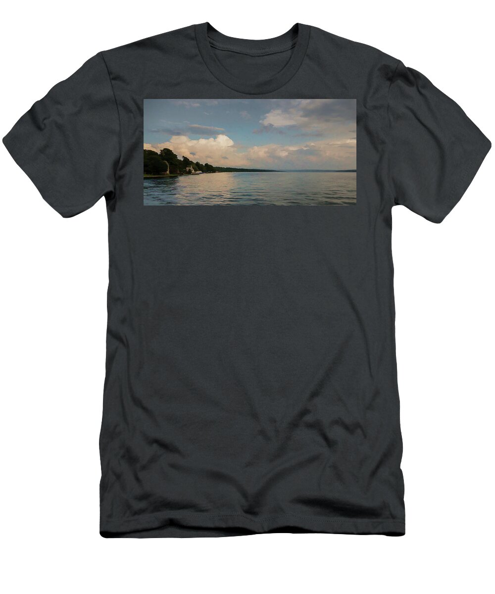Lake T-Shirt featuring the photograph Skaneateles Lake East Shore by David Thompsen
