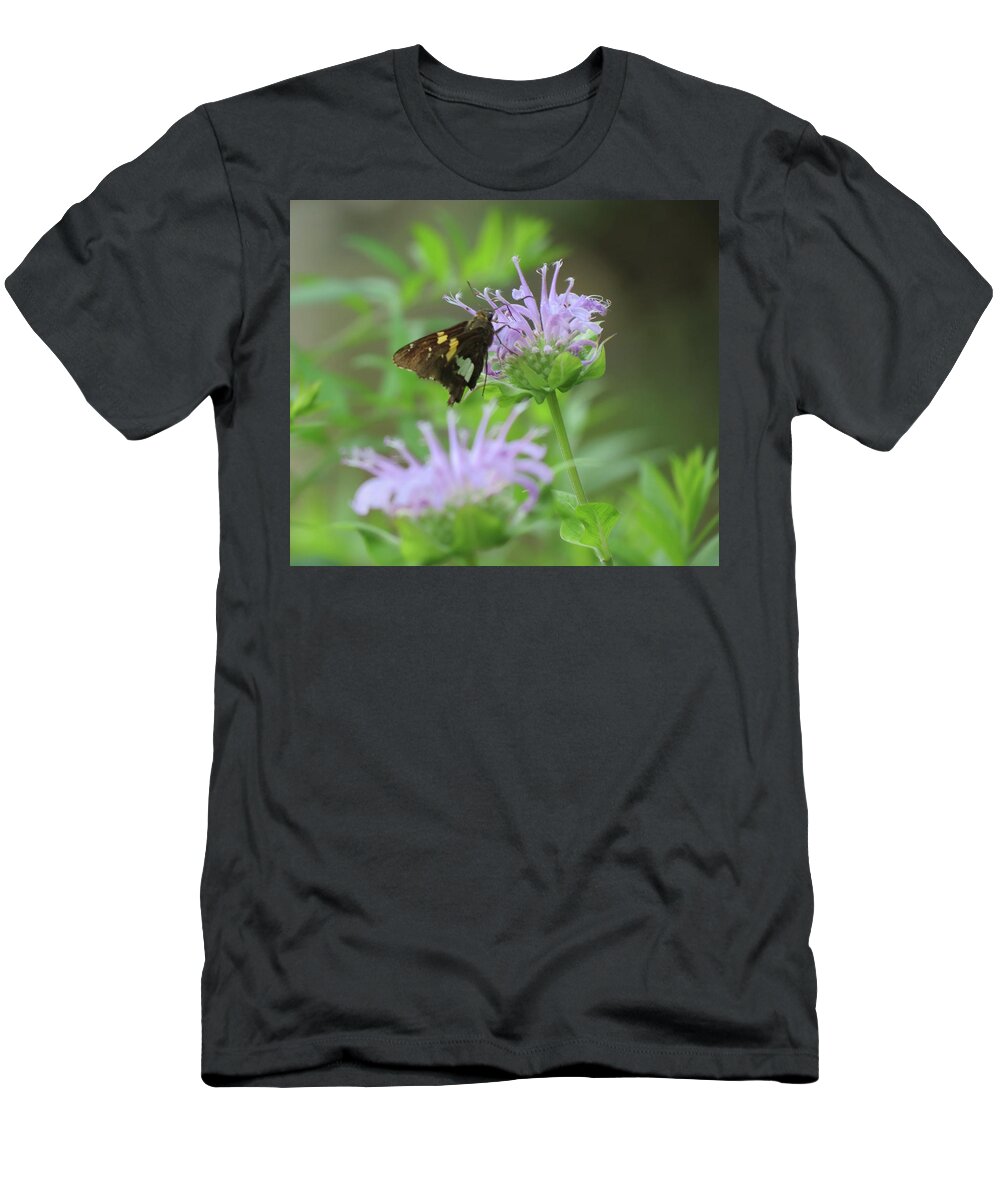 Skipper T-Shirt featuring the photograph Skipper on Bee Balm - Butterfly by MTBobbins Photography