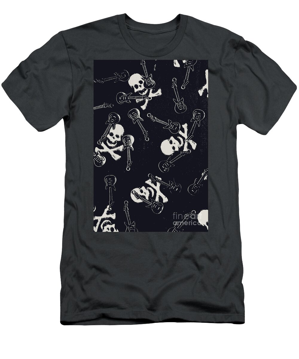 Rock T-Shirt featuring the photograph Skull rockers art by Jorgo Photography
