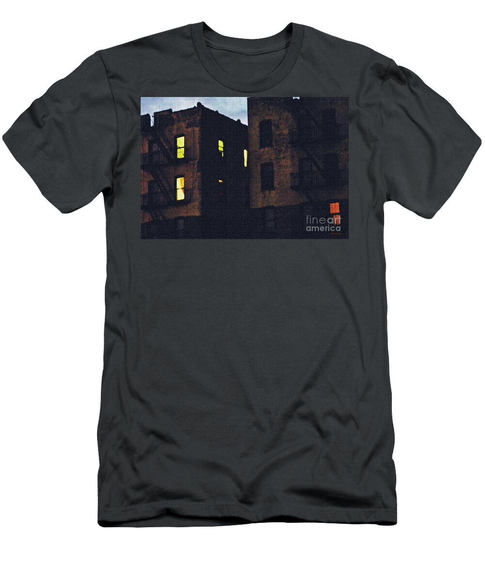 Window T-Shirt featuring the photograph Sleepless in the Bronx by Sarah Loft