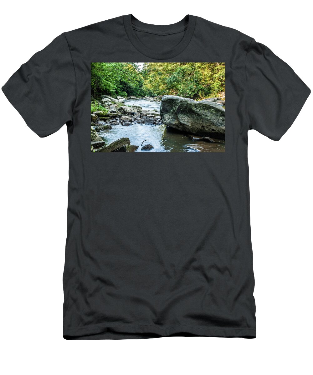 Water T-Shirt featuring the photograph Slippery Rock Gorge - 1918 by Gordon Sarti