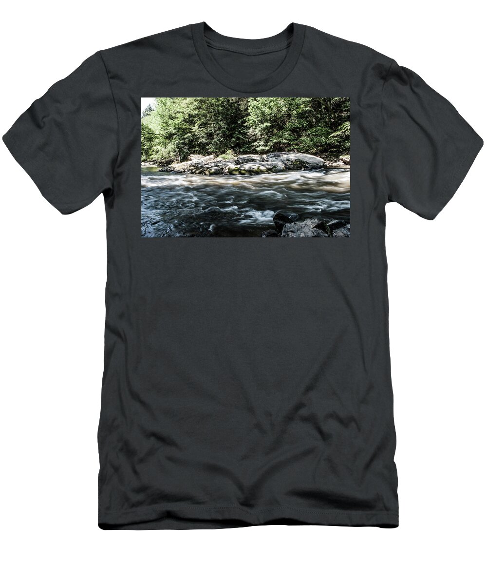 Water T-Shirt featuring the photograph Slippery Rock Gorge - 1943 by Gordon Sarti