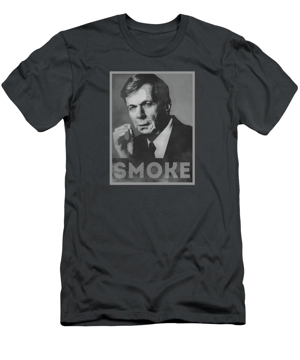 Political T-Shirt featuring the digital art Smoke Funny Obama Hope Parody Smoking Man by Philipp Rietz
