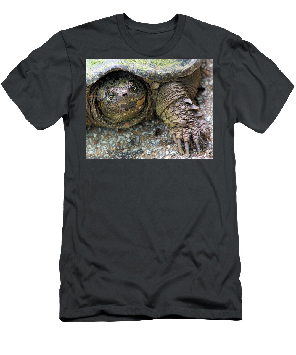 Snapping Turtle T-Shirt featuring the photograph Snapping Turtle by Kristin Elmquist