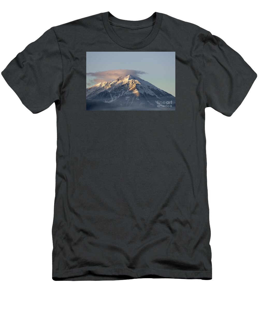 Landscape T-Shirt featuring the photograph Snowy Mountain Mist by Wildlife Fine Art