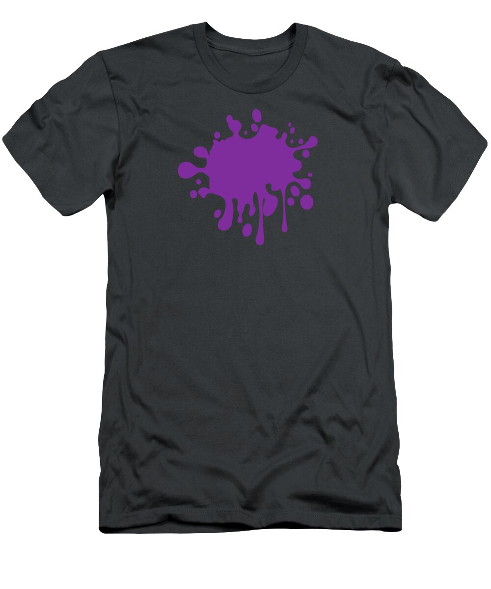 Solid Colors T-Shirt featuring the digital art Solid Purple Color by Garaga Designs