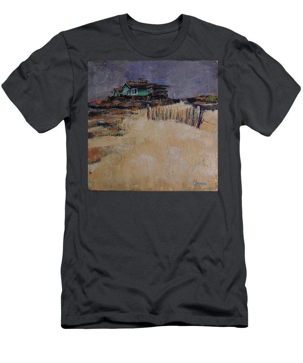 Beach T-Shirt featuring the painting Some Day I Want To Live Here by Jean Cormier