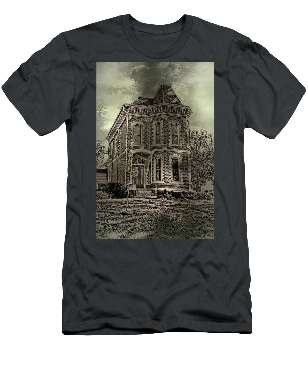 Haunted T-Shirt featuring the photograph Something's Happening Here by Theresa Campbell