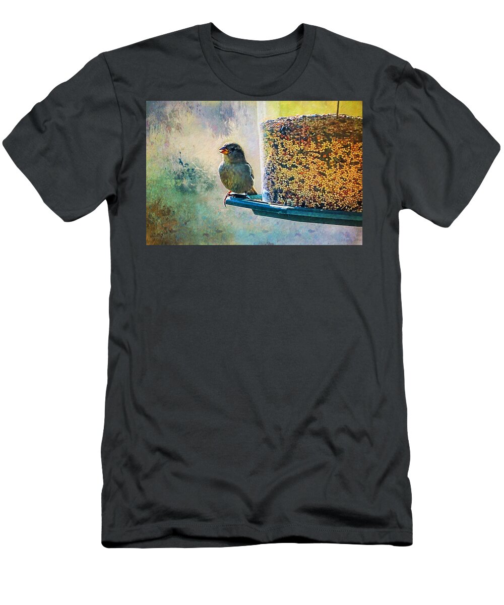 Bird T-Shirt featuring the painting Songbird by Theresa Campbell