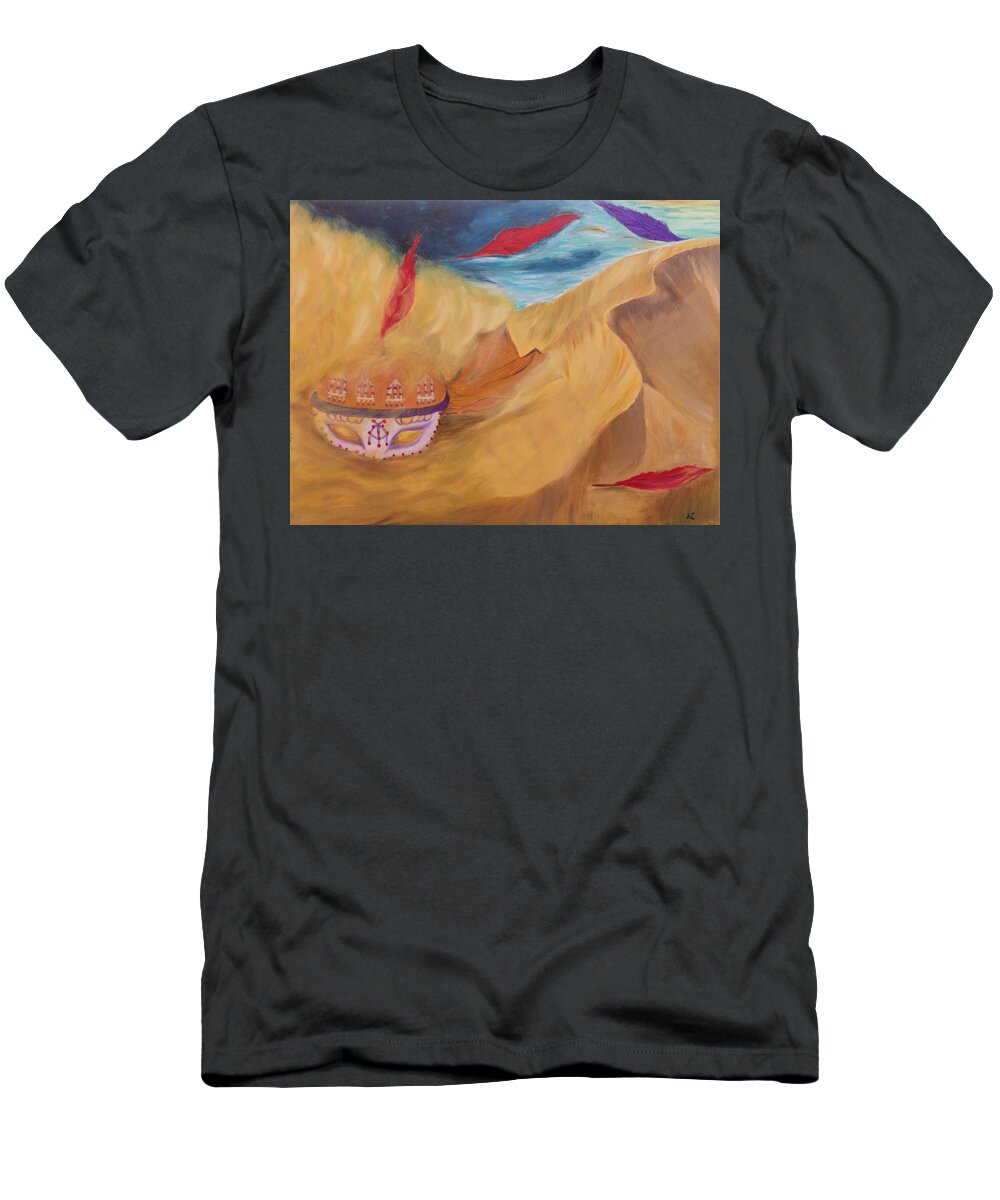 Soul T-Shirt featuring the painting Soulstorm by Neslihan Ergul Colley