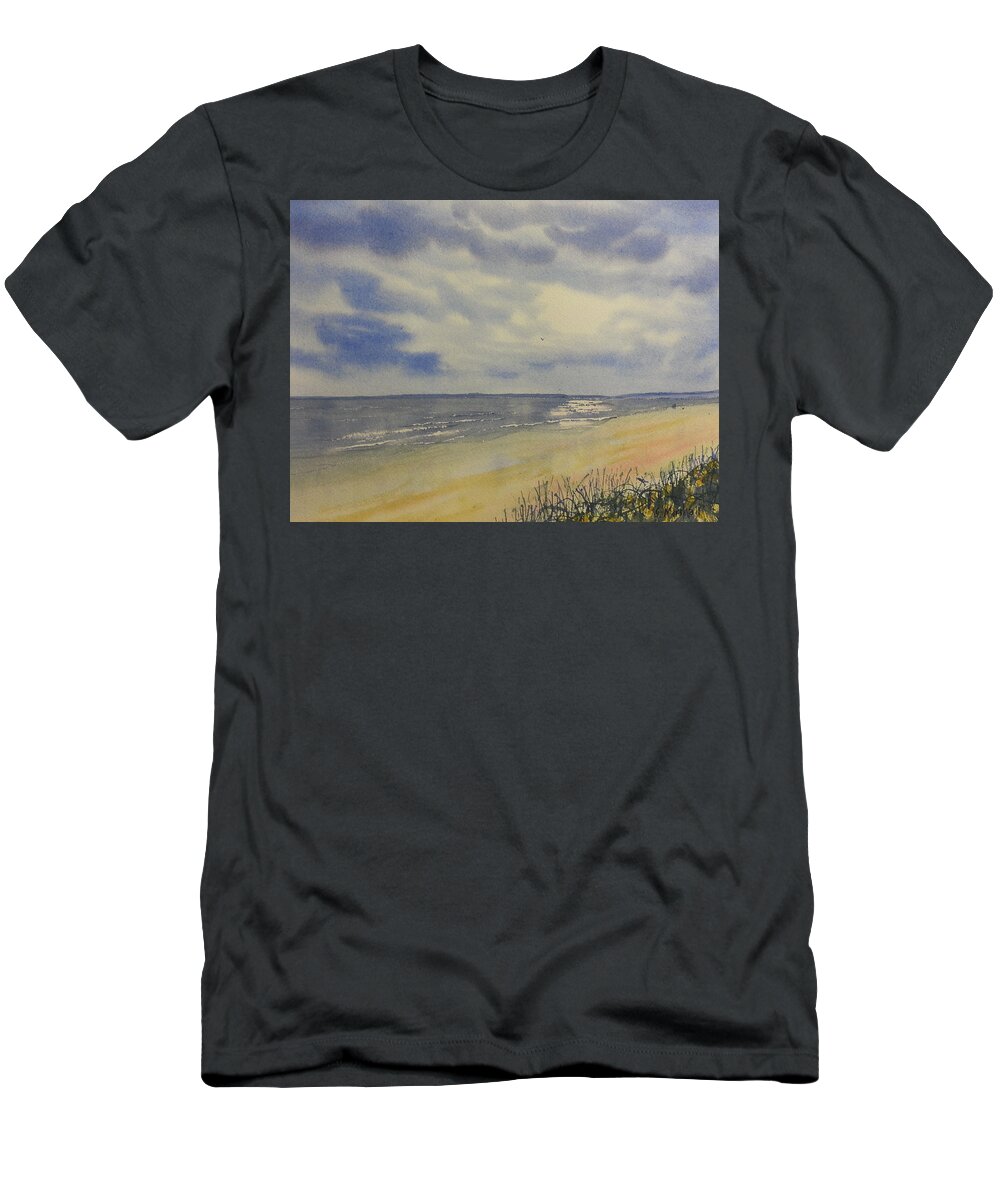 Glenn Marshall Artist T-Shirt featuring the painting South Beach from the Dunes by Glenn Marshall